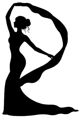 Scherenschnitt-Silhouette